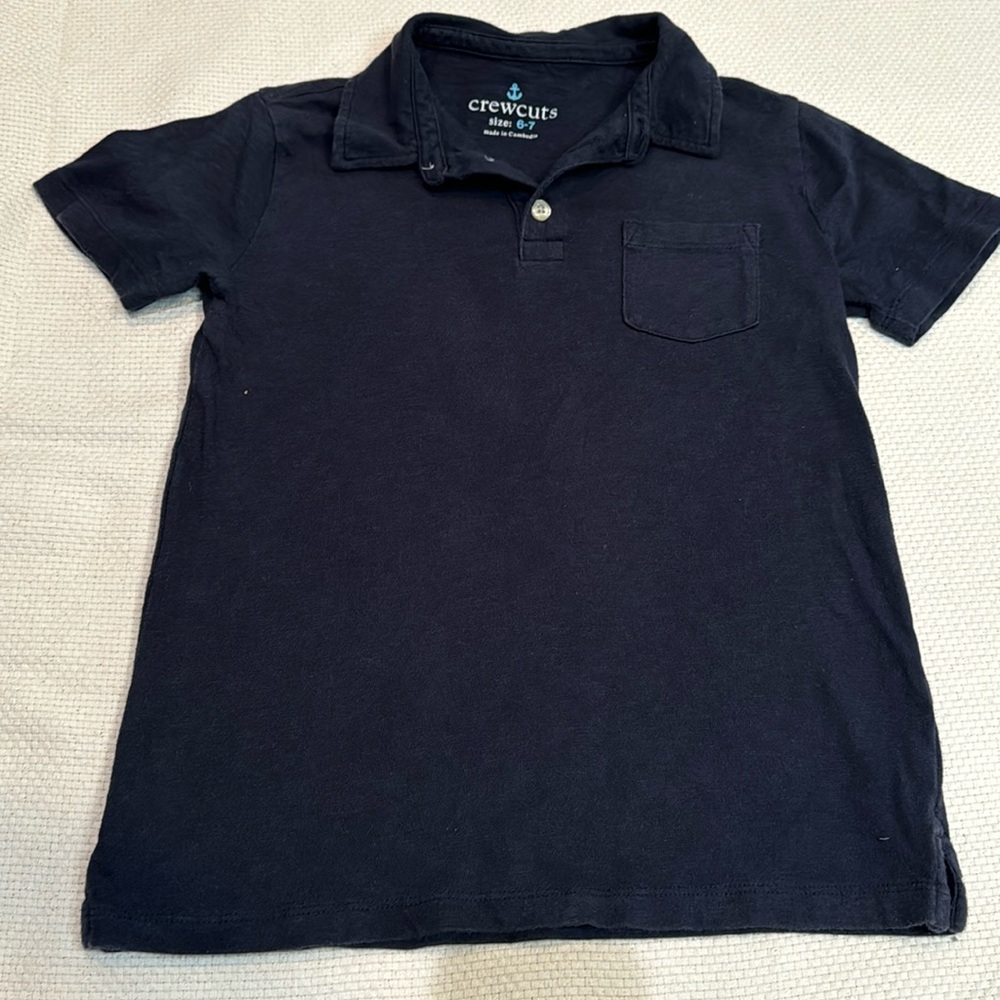 J. Crew, CrewCuts navy polo, size 6-7, perfect condition